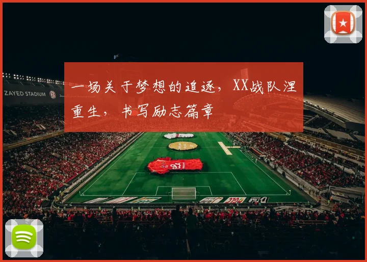 一场关于梦想的追逐，XX战队涅槃重生，书写励志篇章